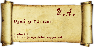 Ujváry Adrián névjegykártya