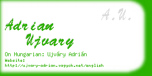 adrian ujvary business card